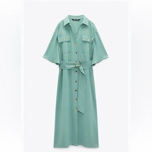 BELTED SHIRTDRESS ZARA